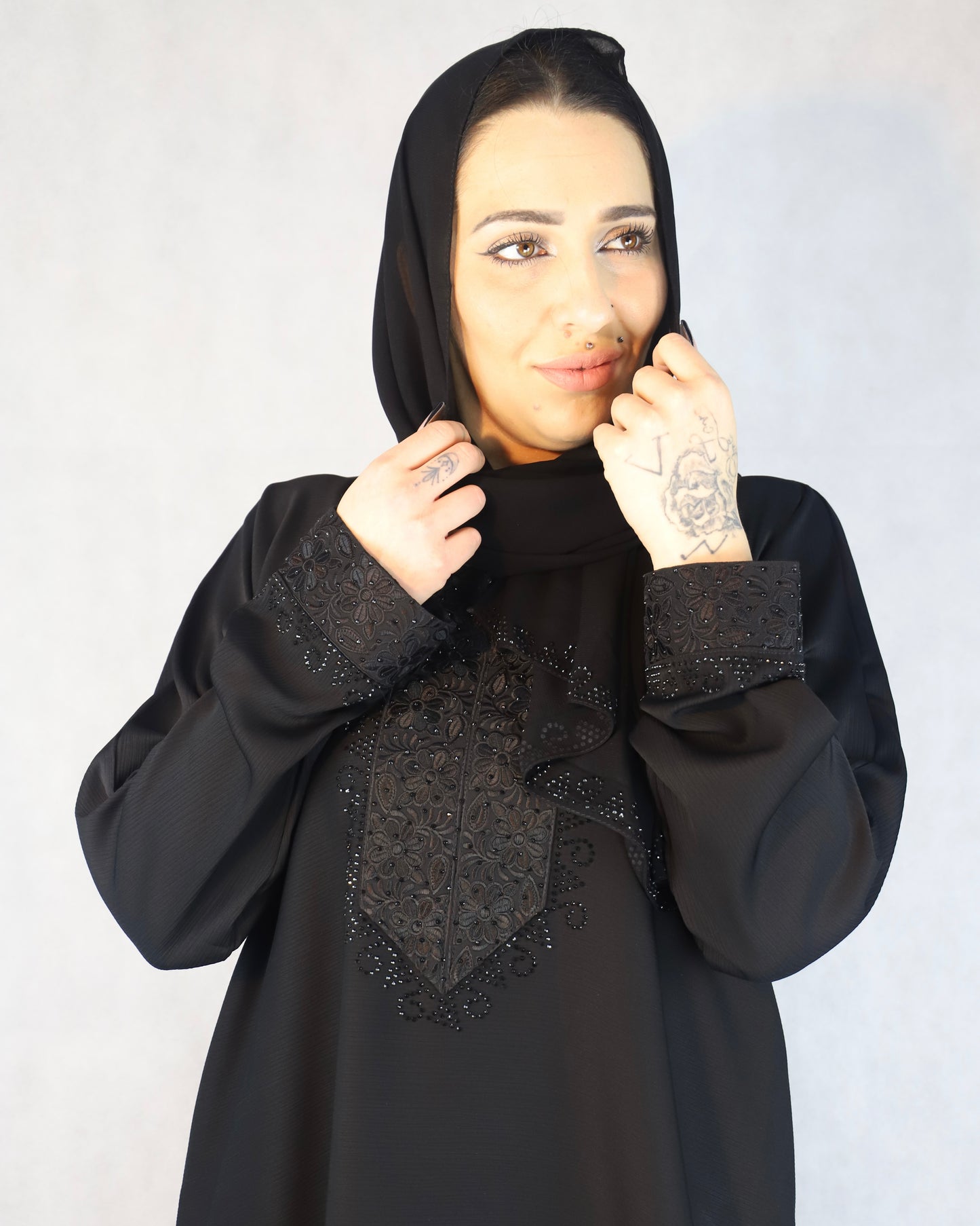 half lace black abaya For Women with stone work,abaya abayas modest abaya dress modest dresses black abaya modest dress abaya united kingdom white abaya abaya for women modest dresses for women modest maxi dresses women abaya abaya dress dresses