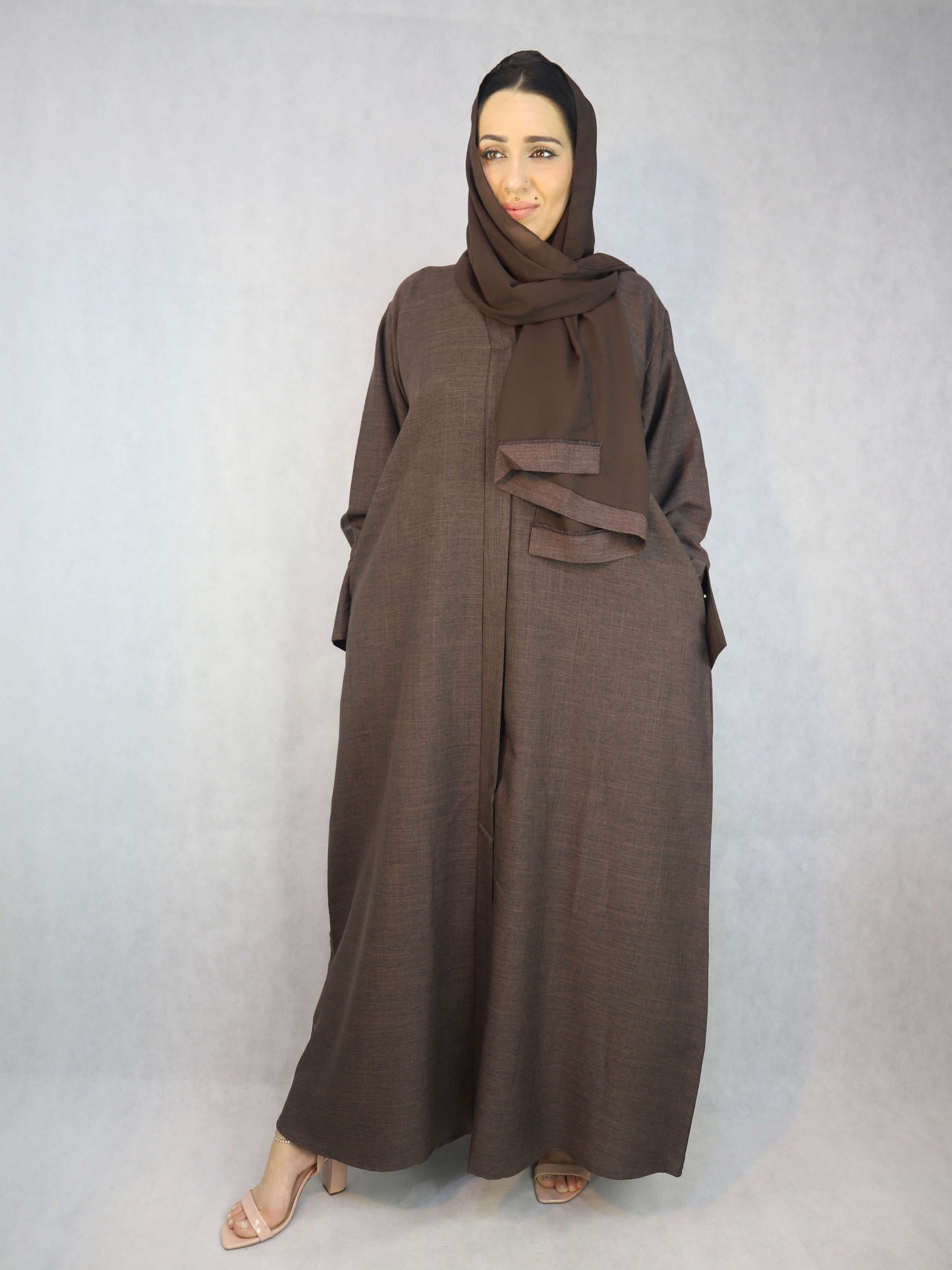 Lina Open Abaya In Blue Color Abaya.