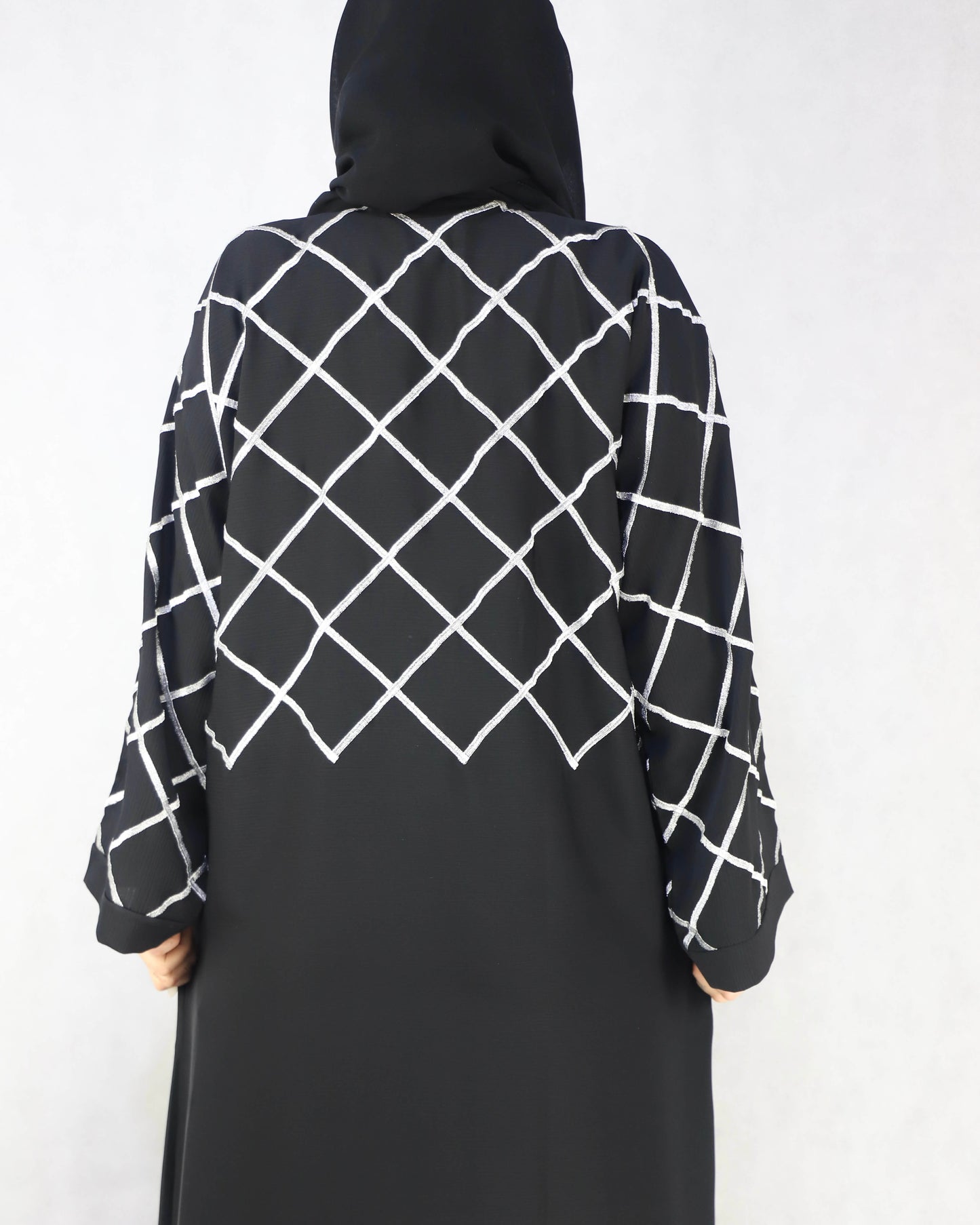 Thread Work Diamond  Abaya Modest Dresses For Women