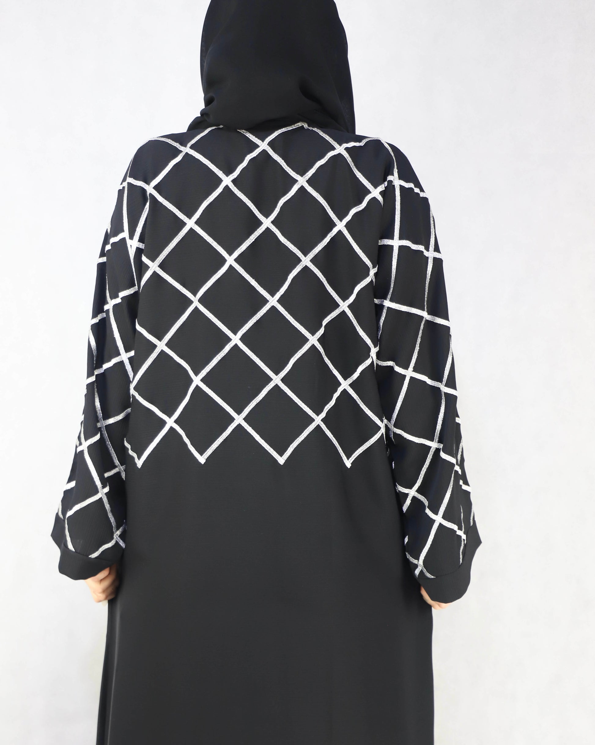 Thread Work Diamond  Abaya Modest Dresses For Women