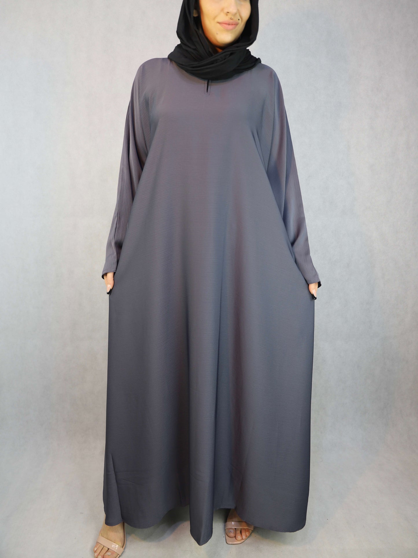 Maya, Stylish Grey Colour Abaya For Women Modest Dress