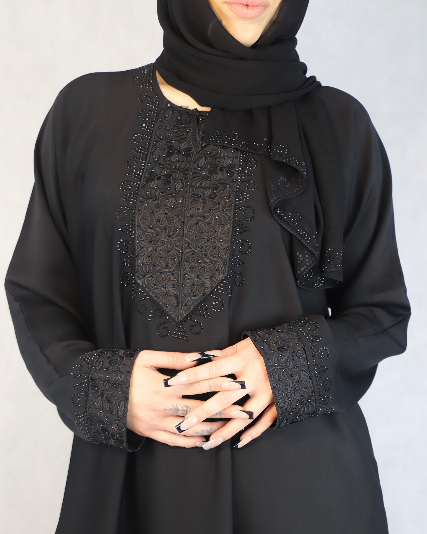 half lace black abaya For Women with stone work,abaya abayas modest abaya dress modest dresses black abaya modest dress abaya united kingdom white abaya abaya for women modest dresses for women modest maxi dresses women abaya abaya dress dresses