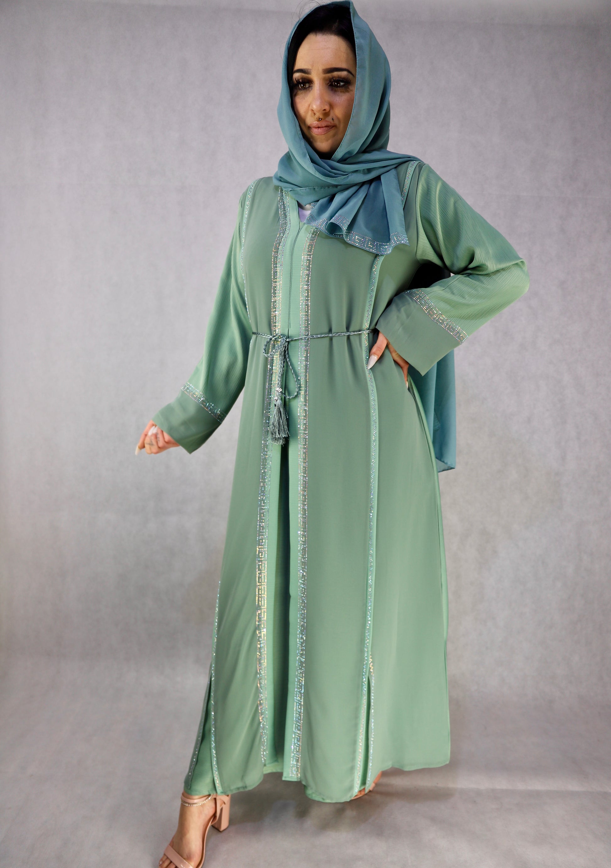 abaya, abayas,modest abaya dress, modest dresses, black abaya, modest dress, abaya united kingdom, white abaya, abaya for women, modest dresses for women, modest maxi dresses, women abaya, abaya dress dresses, abayas for women, jilbab abaya islamic clothing modest clothing for women modest clothing dresses,chiffon abaya cloth material mint color Abayas with stonewor;