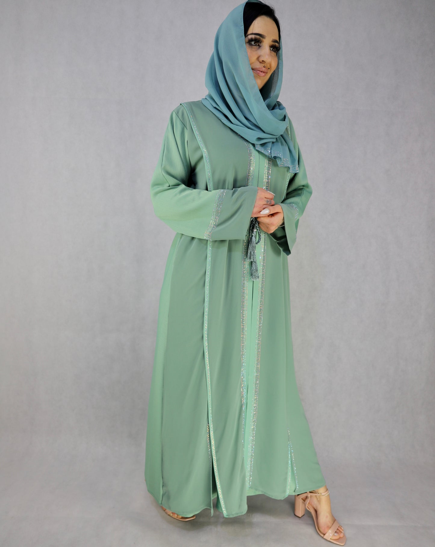 abaya, abayas,modest abaya dress, modest dresses, black abaya, modest dress, abaya united kingdom, white abaya, abaya for women, modest dresses for women, modest maxi dresses, women abaya, abaya dress dresses, abayas for women, jilbab abaya islamic clothing modest clothing for women modest clothing dresses,chiffon abaya cloth material mint color Abayas with stonewor;
