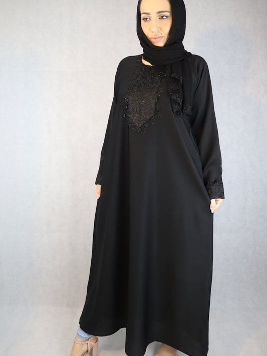 half lace black  abaya For Women with stone work,abaya abayas modest abaya dress modest dresses black abaya modest dress abaya united kingdom white abaya abaya for women modest dresses for women modest maxi dresses women abaya abaya dress dresses