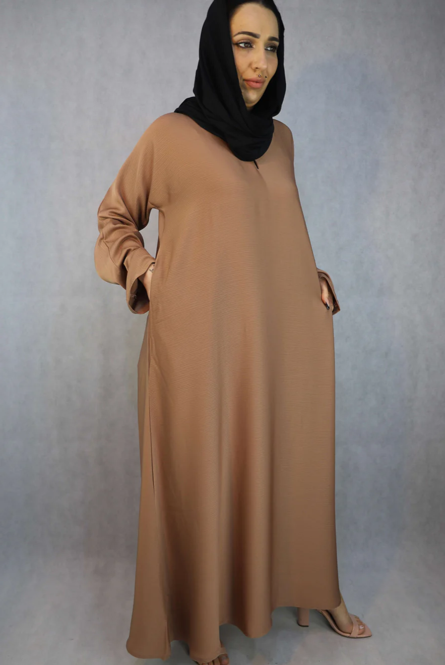 Maya, in Beige colour abaya casual wear Abaya