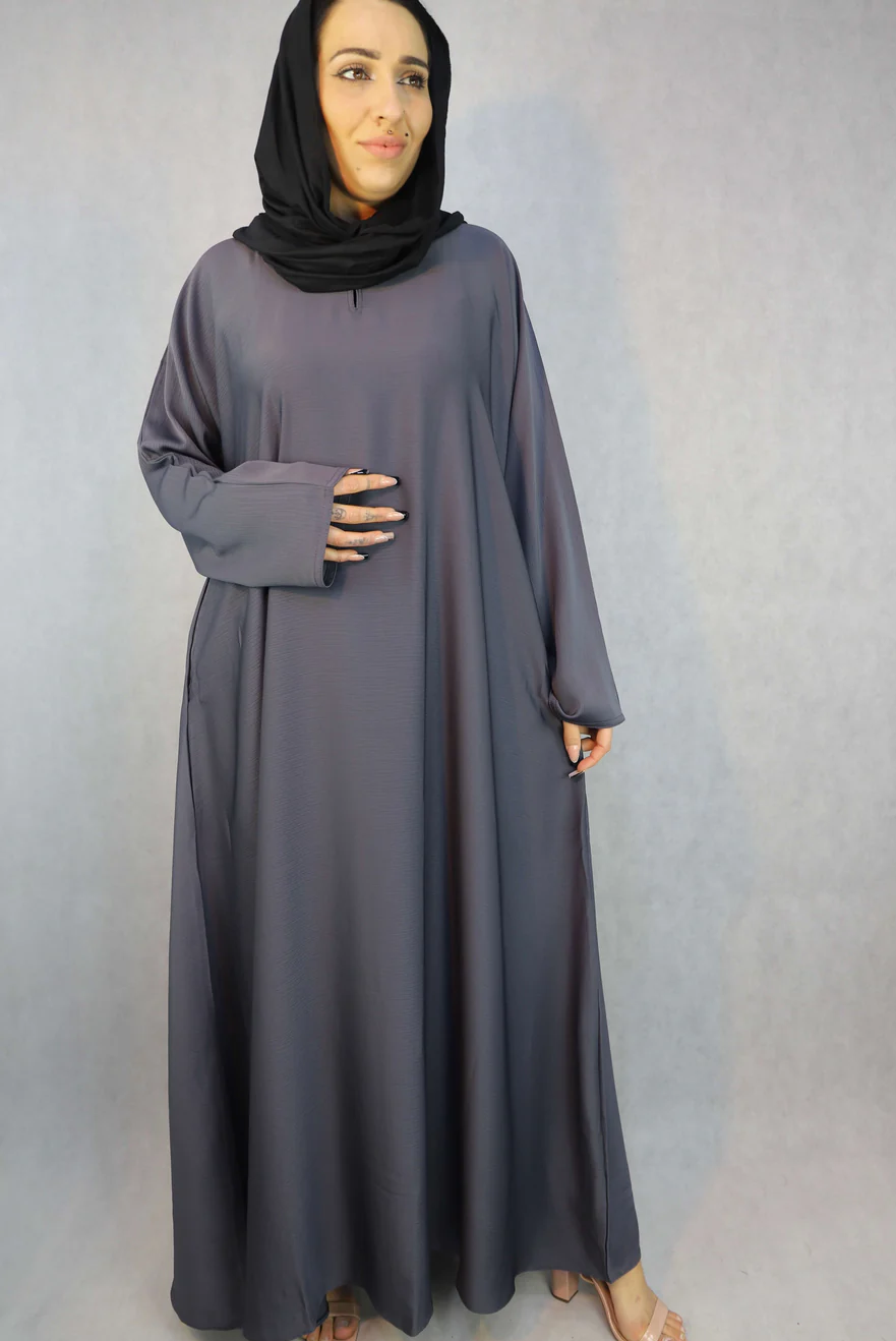 Maya, Stylish  Grey Colour Abaya  For Women Modest Dress.